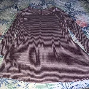 THIN MAROONE AND WHITE DRESS